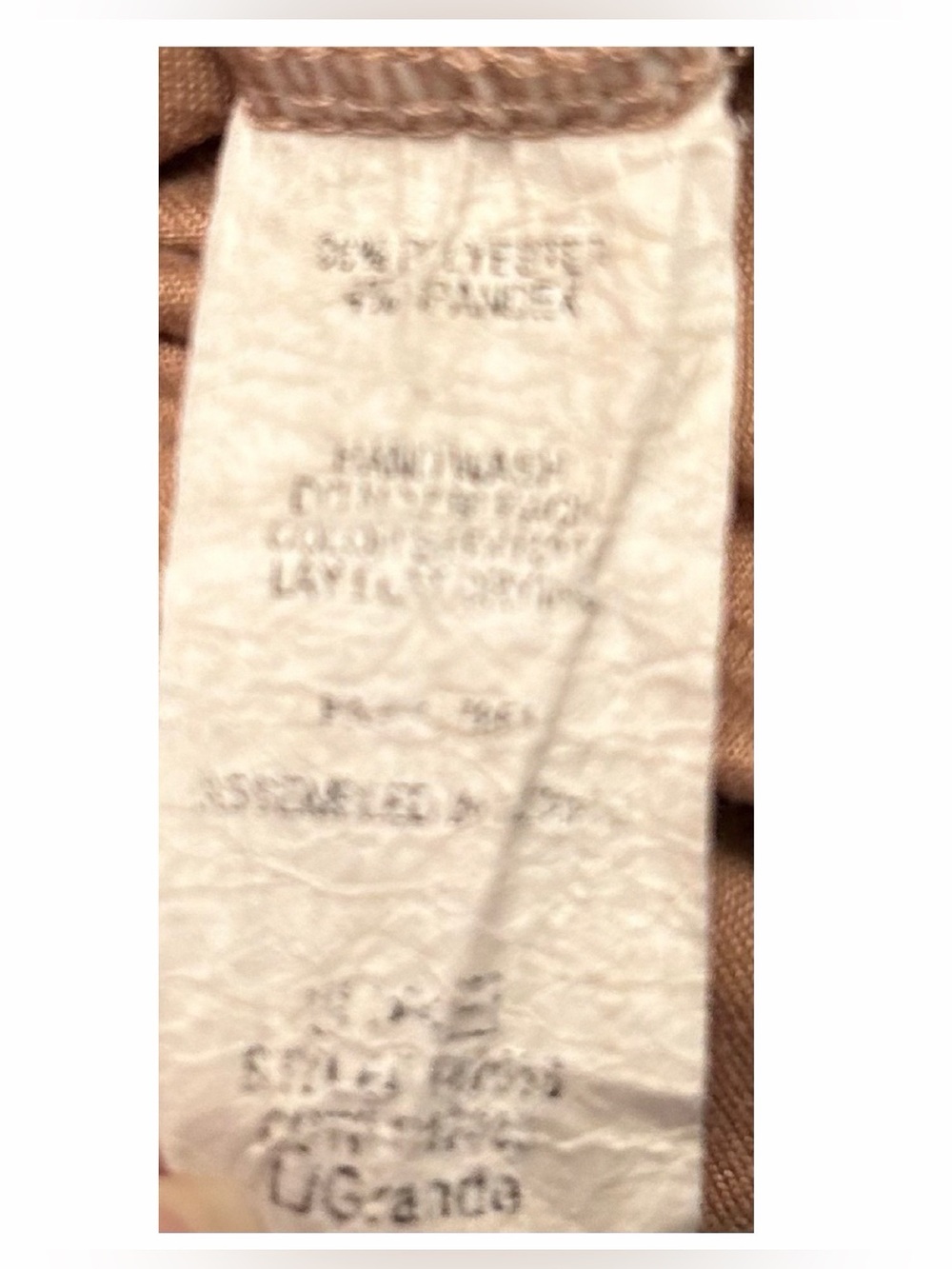 GAZE Caramel Sueded Bodysuit V Neck Bungee Strap Stretch Sz L Neutral Minimal - Picture 11 of 16